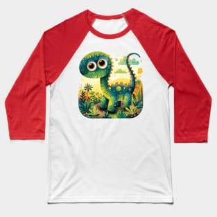 Enchanted Forest Dino Delight Baseball T-Shirt